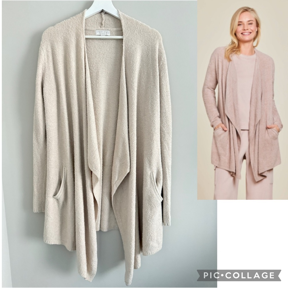 Barefoot Dreams CozyChic Lite Island Cardigan Drape Front S/M